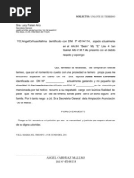 Modelo de Solicitud de Exoneracion Modelo de Solicitud de Exoneracion