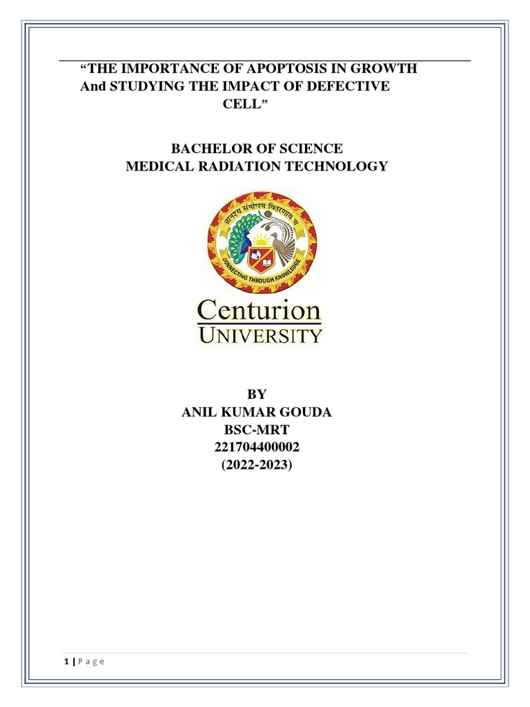 Anil Kumar (Cell Biology) - 1 | PDF | Apoptosis | Cancer