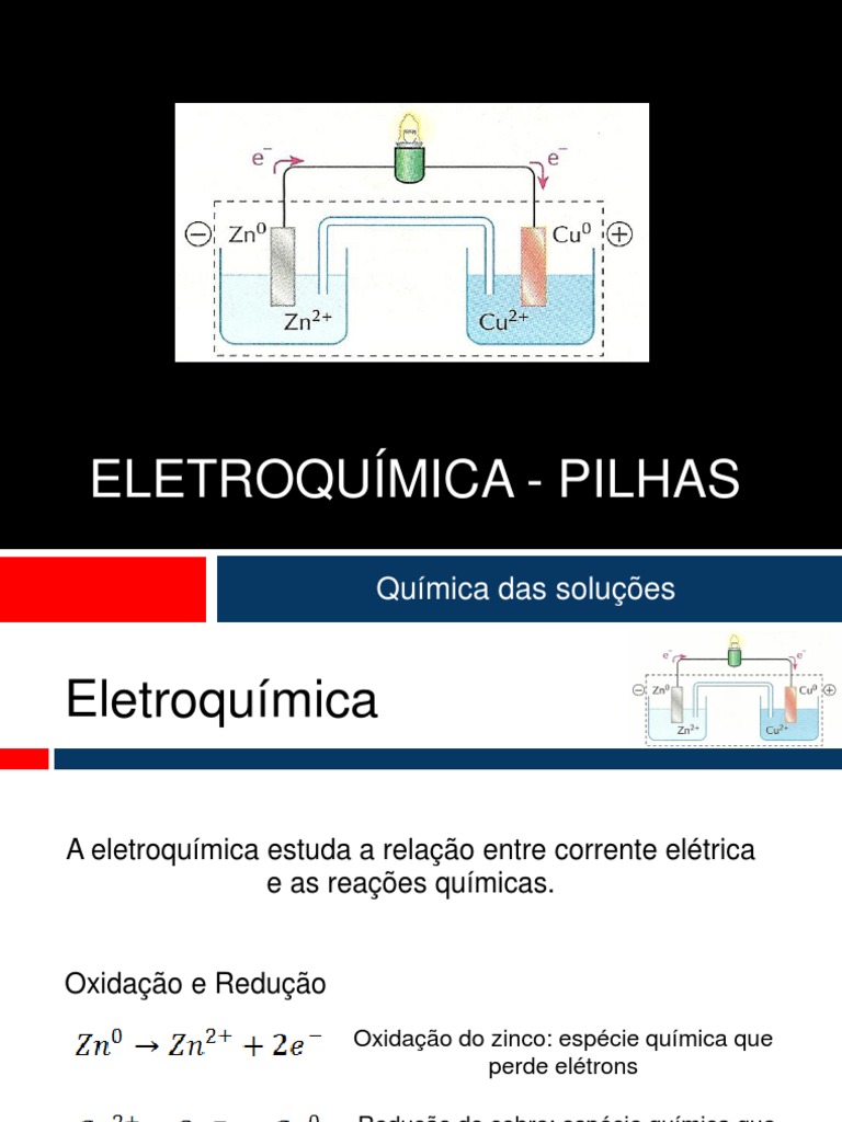 Capitulo 4 Oxidacao e Reducao Pilhas | PDF | Eletroquímica | Eletrodo