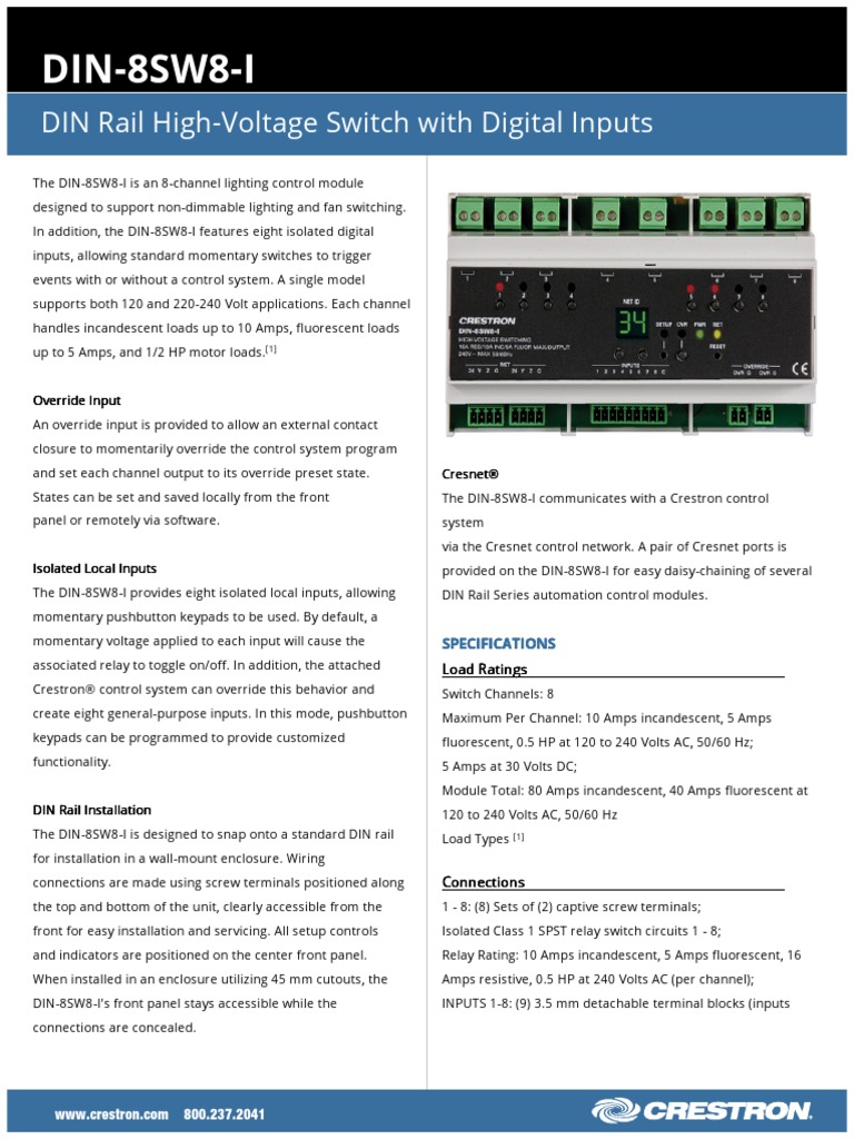 Din 8SW8 I | PDF | Relay | Amplifier