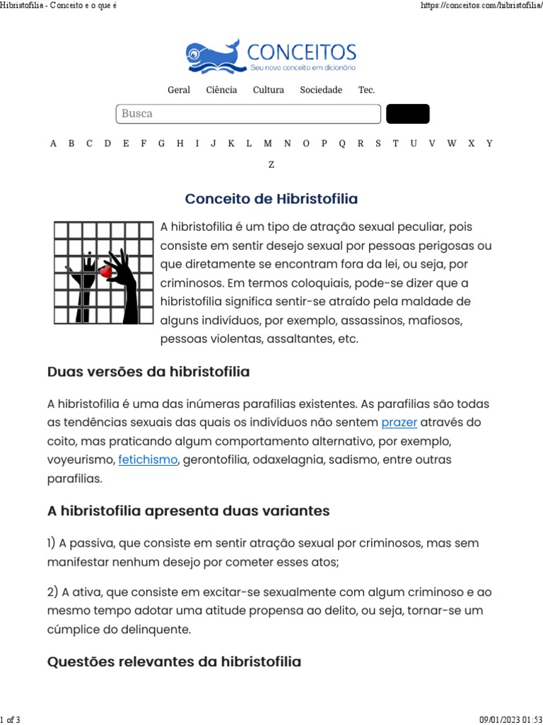 Hibristofilia: Conceito e Características | PDF | Atração sexual | Amor