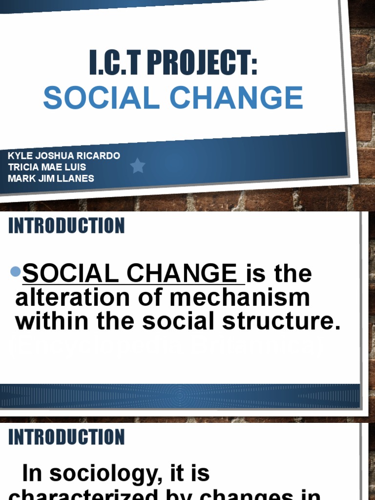 Ict project for social change pdf information and communications