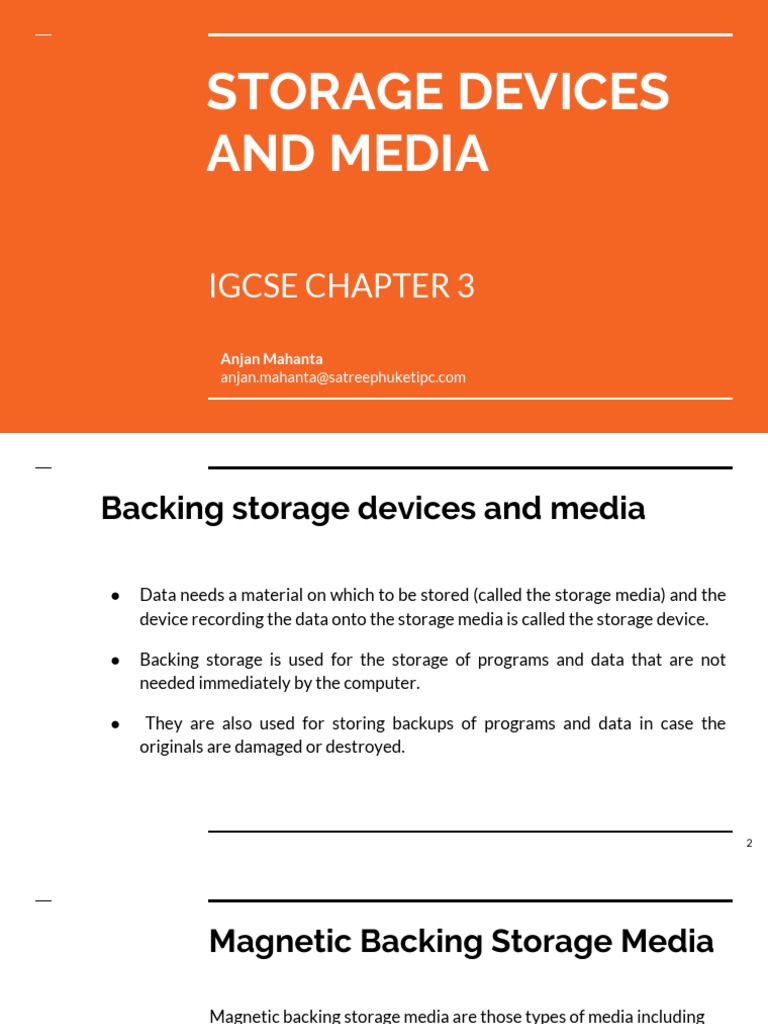 IGCSE ICT Ch3 Storagedevicesandmedia | PDF | Usb Flash Drive | Computer ...