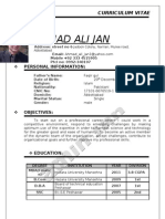 Curriculum Vitae for Finance Professional