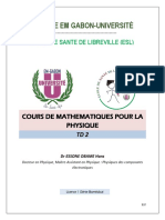 TD 2 MATHS POUR PHYSIQUE EM-Gabon 2021-2022