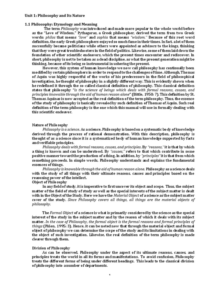 Unit 1 Philosophy And Its Nature Download Free Pdf Logic Inference