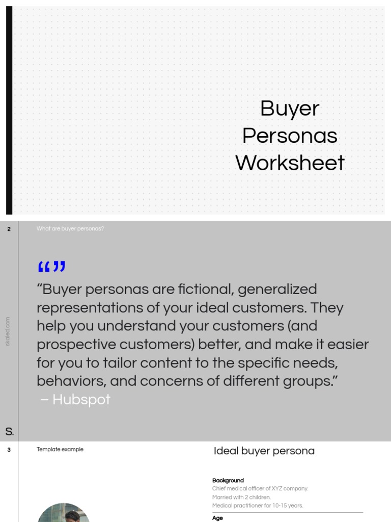 Buyer Persona Example - Skaled | PDF | Patient | Sales