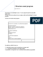 Lectia 1 C++ Structura Unui Program