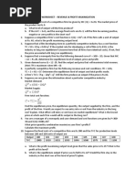 Worksheet 5 - Revenue and Profit Maximization