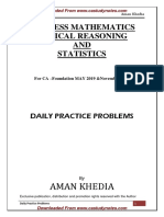 14 Maths Stats Practice Problem Book by Aman Kedia