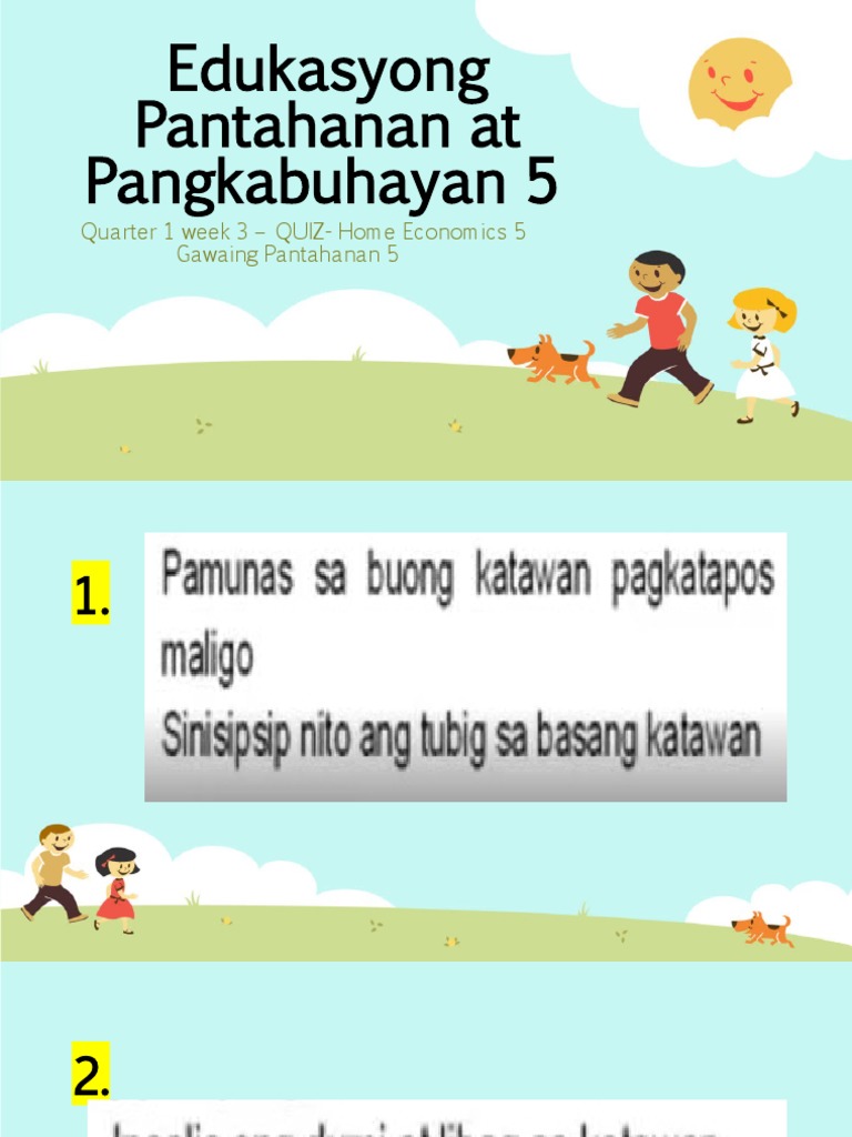 EPP 5 - Weekly Test Q1 Week 3 | PDF