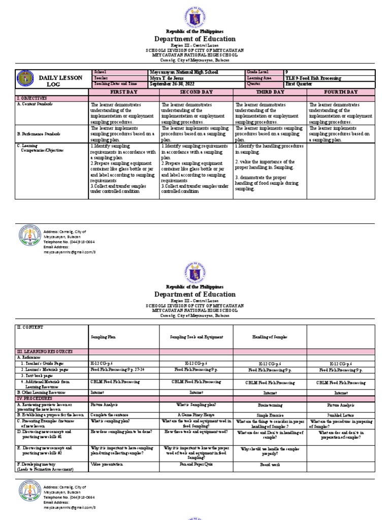 DLLFood Fish Processing 9Q1W6 PDF Learning