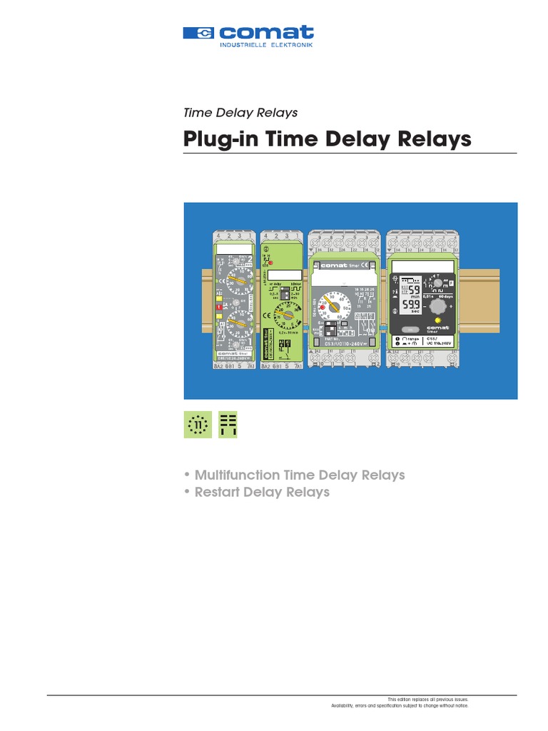 Comat Time Delay Relay Overview | PDF | Relay | Electrical Equipment