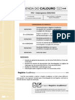 (1. CHAMADA) Agenda Do Calouro PAS 2020 - 22 - ATUALIZADA