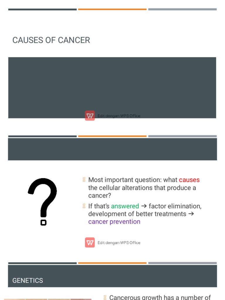Understanding the Multifactorial Causes of Cancer The Roles of Carcinogens, and the
