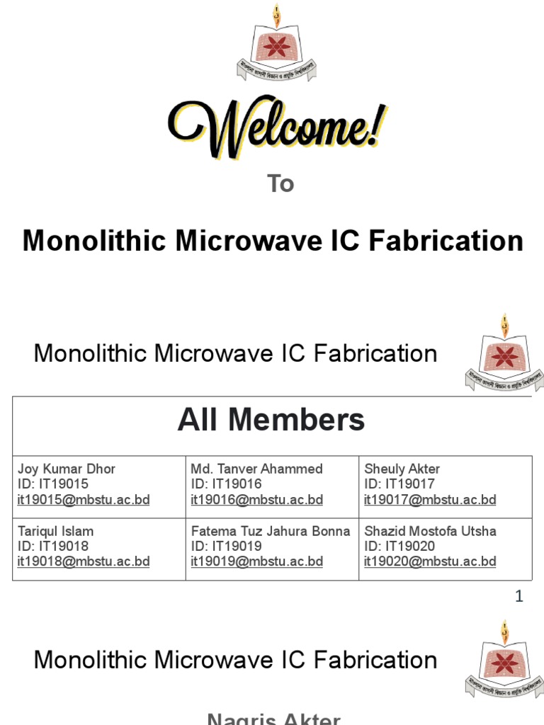 Monolithic Microwave IC Fabrication | PDF | Integrated Circuit ...