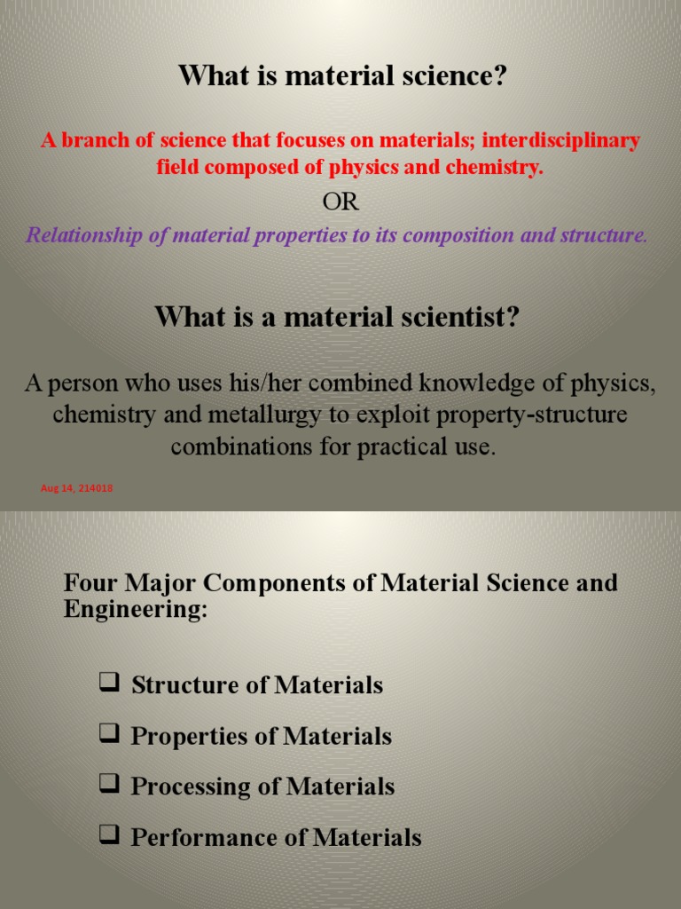 Introduction To Material Science | PDF | Materials Science | Crystal