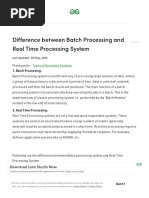 Difference Between Batch Processing and Real Time Processing System - GeeksforGeeks