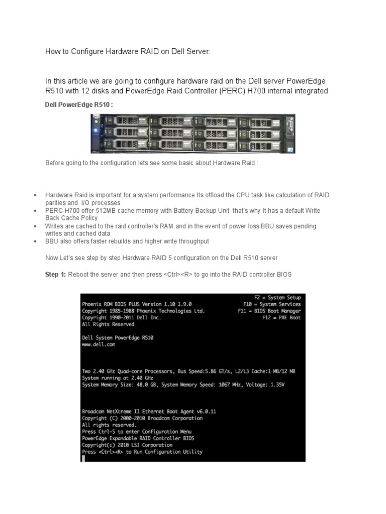 How To Configure Hardware RAID On Dell Server | PDF | Technology ...