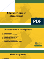 Key Characteristics of Management Principles