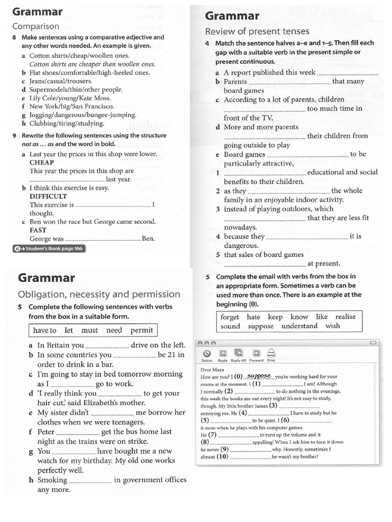 Gramatica 1 Ejercicios Respuestas Pdf