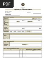 Employment Application Form 2022 (Blank)