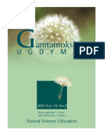 GAMTAMOKSLINIS UGDYMAS / NATURAL SCIENCE EDUCATION, 2022, Vol. 19, No. 2