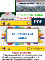 Orientation Course Guide on Entrepreneurship Concepts