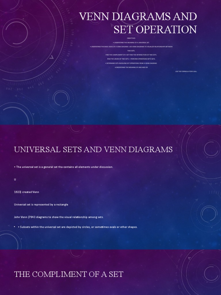 Venn Diagrams and Set Operations Guide | PDF | Set (Mathematics ...