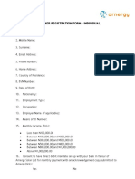 Arnergy Customer Registration Form - Individual