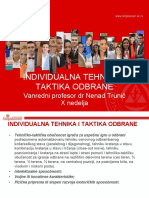 Individualna Tehnika I Taktika Odbrane SP