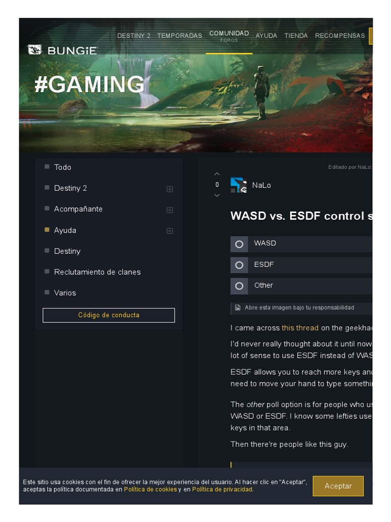 WASD vs. ESDF Control Scheme Todo Foros PDF