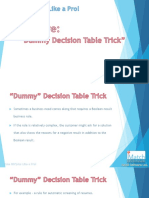 Dummy Decision Table