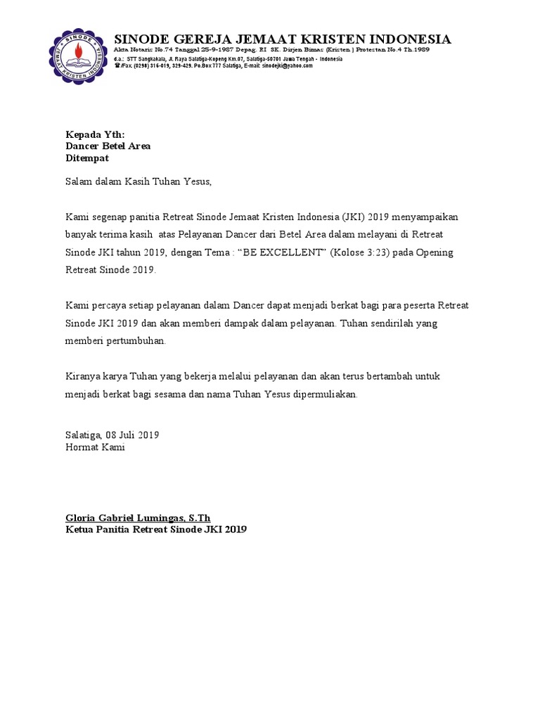 Surat Undangan Gereja NEW | PDF