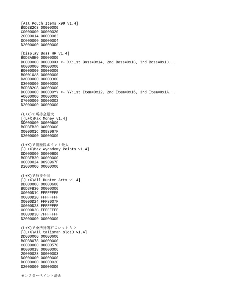 Monster hunter xx cheats pdf