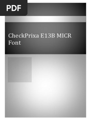 MICRCheckPrixa