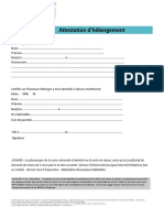 Attestation D'hébergement