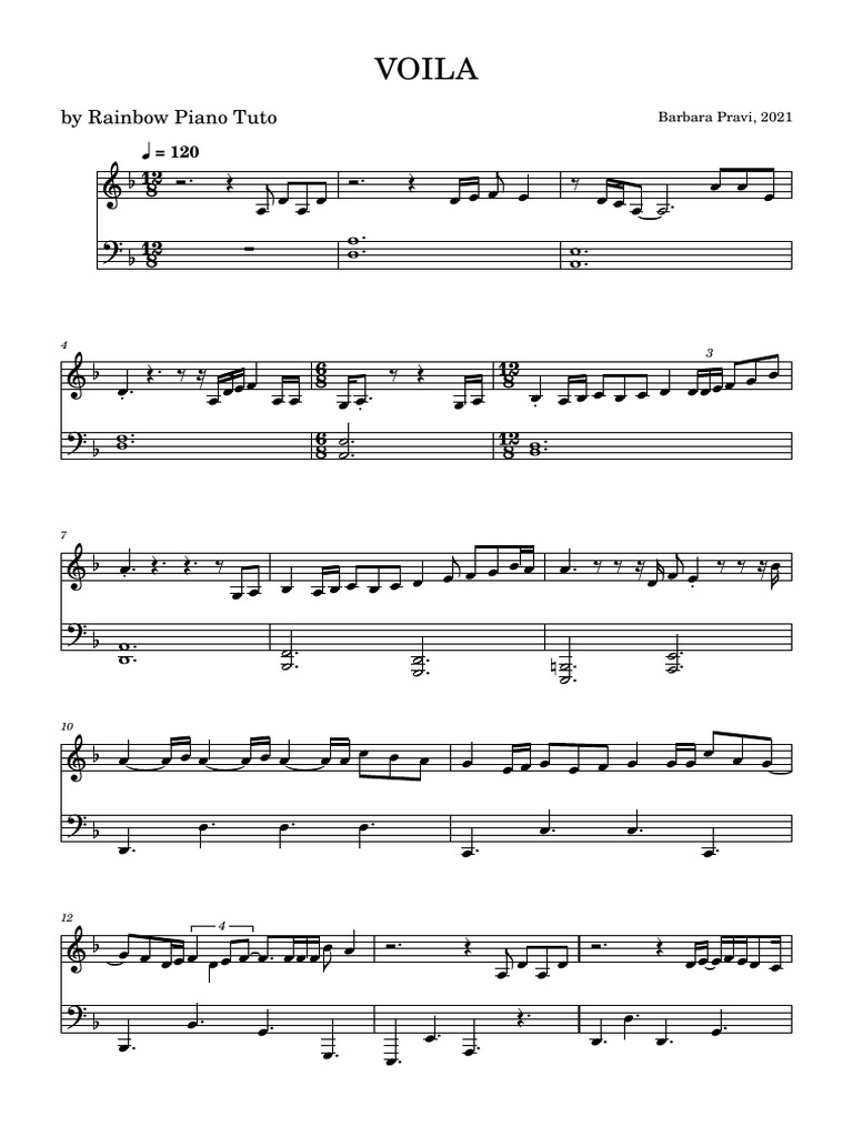 Et Bam – Mentissa - Leadsheet - piano tutorial