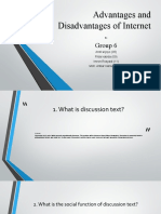 Advantages and Disadvantages of Internet NW