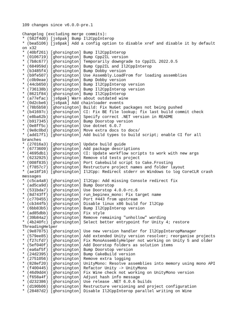 changelog | PDF | Computer Science | Computing