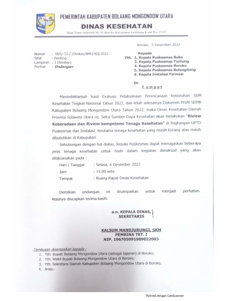Contoh Undangan Resmi | PDF