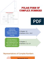 Polar Form of A Complex Number