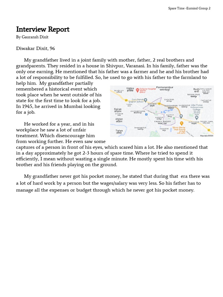 Gauransh Grandparent Interview Report Pdf