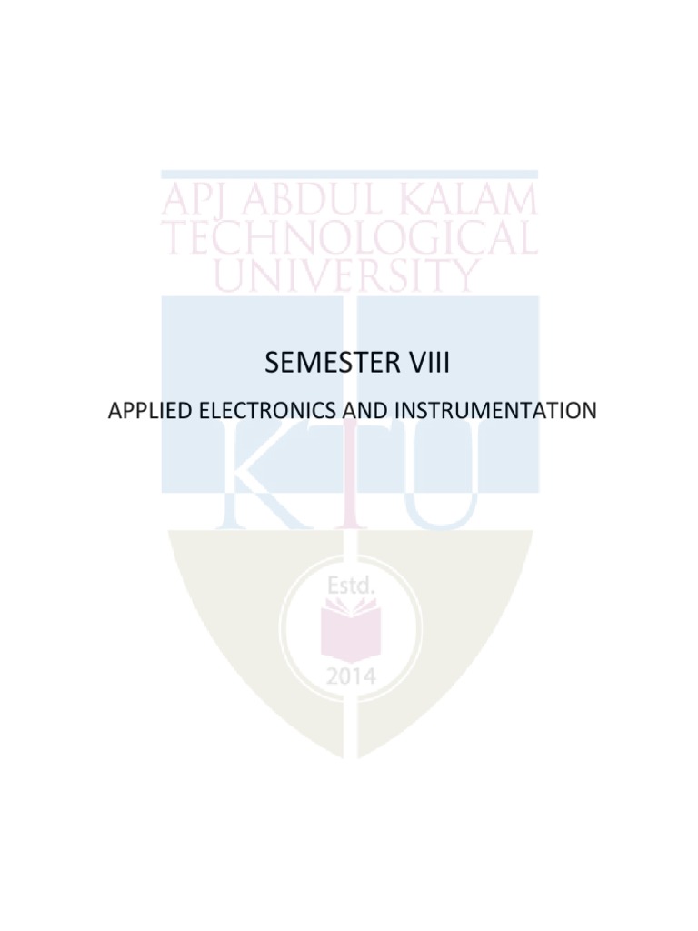 Applied Electronics and Instrumentation | PDF | Cmos | Artificial ...