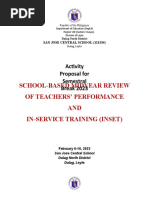 Training Proposal For School-Based Midyear Review of Teachers' Performance and INSET