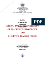 Training Proposal For School-Based Midyear Review of Teachers' Performance and INSET