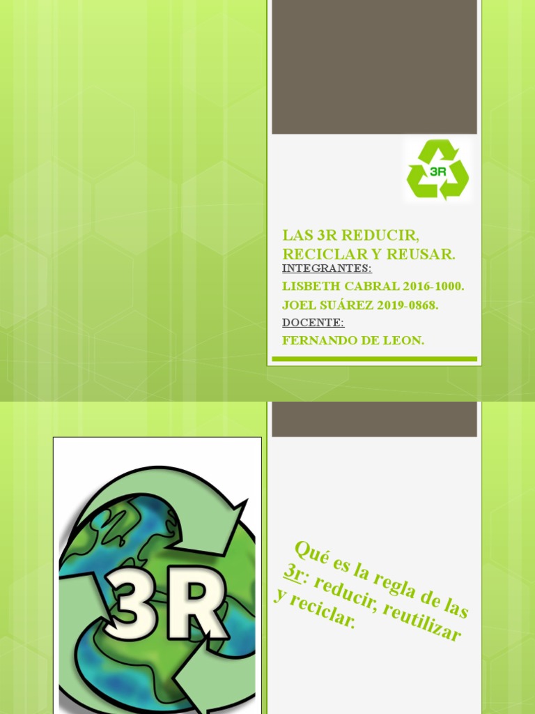 Las 3 R: Reducir, Reutilizar y Reciclar | PDF | Reciclaje | Residuos
