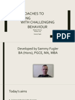 Approaches to Dealing with Challenging Behaviour