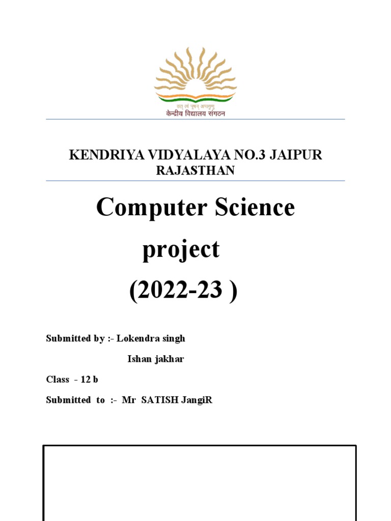 Project Front Page | PDF