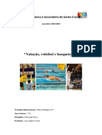 Regras e técnicas de natação, voleibol e basquetebol